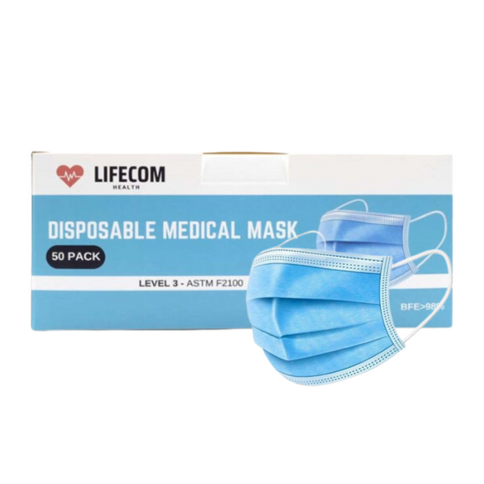 Lifecom Disposable Masks Level 3 (medical) - Box of 50 Masks