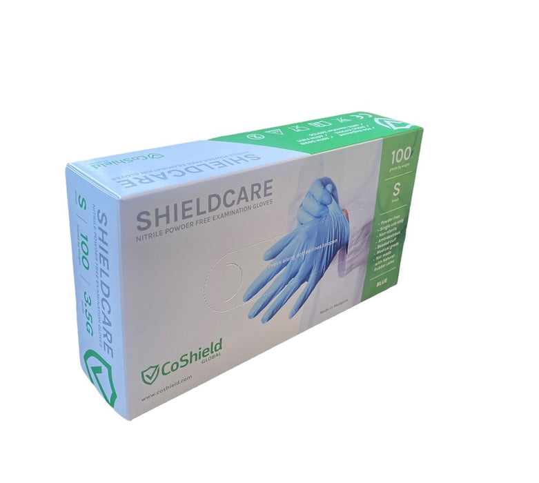Shieldcare Nitrile Gloves Blue (M,L) - 100 Gloves (1 Box)