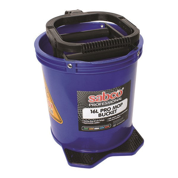 Sabco 16 Litre PRO Mop Buckets with plastic wringer - Multiple Colours