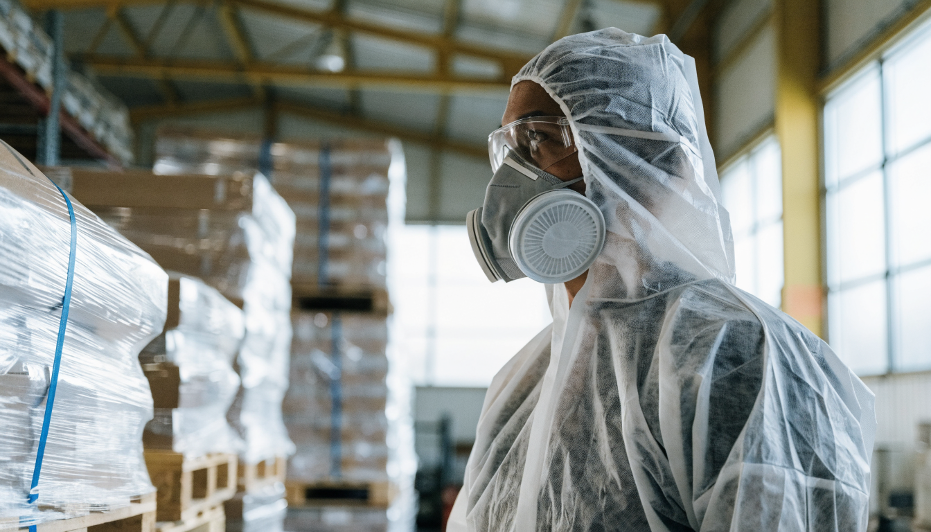 PPE for Warehouses and Trades: Coveralls, Safety Glasses and P2 Respirators