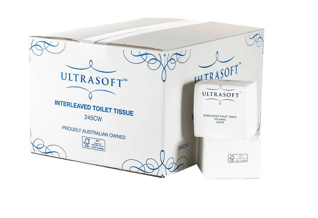 Ultrasoft Interleaved Toilet Tissue 2 PLY