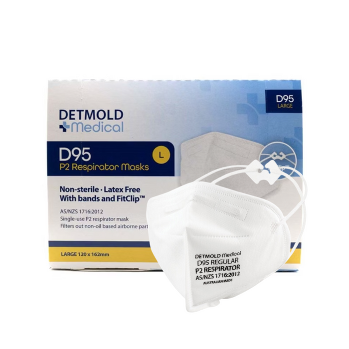 Detmold Mask P2 D95 Respirator (All Sizes) - Box of 25 Masks