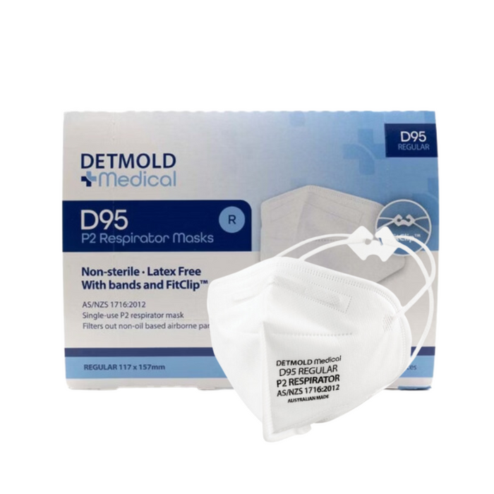 Detmold Mask P2 D95 Respirator (All Sizes) - Box of 25 Masks