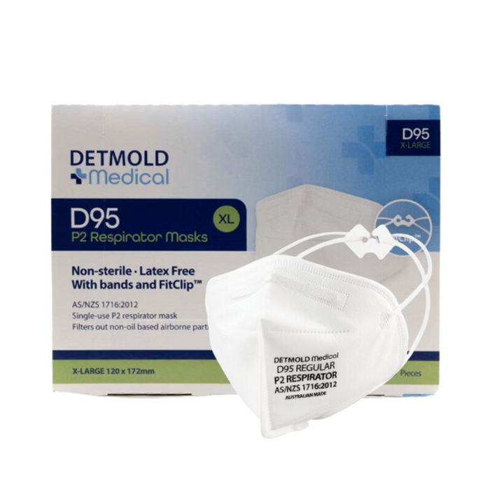 Detmold Mask P2 D95 Respirator (All Sizes) - Box of 25 Masks