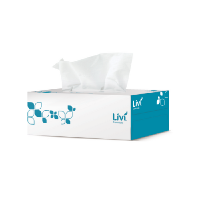 LIVI Essentials 200 sheet Facial Tissues - 30 Boxes (1 Carton)