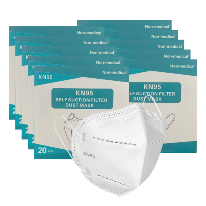 KN95 Face Mask 4 Layer with Earloops - 200 Masks (10 Boxes)