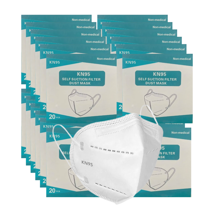 KN95 Face Mask 4 Layer with Earloops - 1000 Masks (50 Boxes)