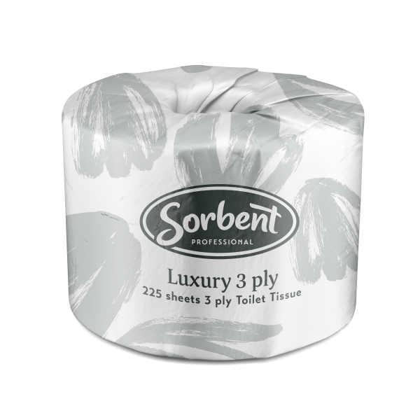 Sorbent Professional LUXURY Toilet Tissues 3ply - 225 sheets x 48 rolls