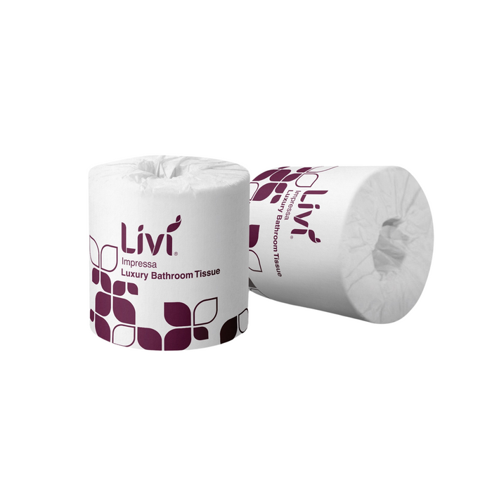 LIVI Impressa Embossed 3 PLY - 225 sheets PREMIUM Toilet Tissues - 48 Rolls (1 Carton)