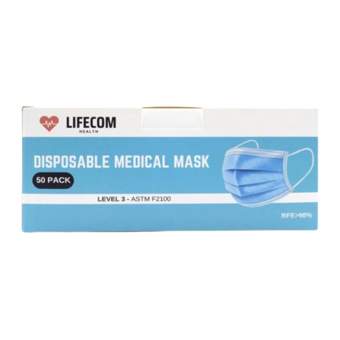 Lifecom Disposable Masks Level 3 (medical) - Box of 50 Masks