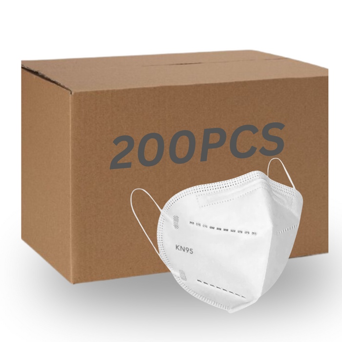 KN95 Face Mask 4 Layer with Earloops - 200 Masks (10 PACKS)