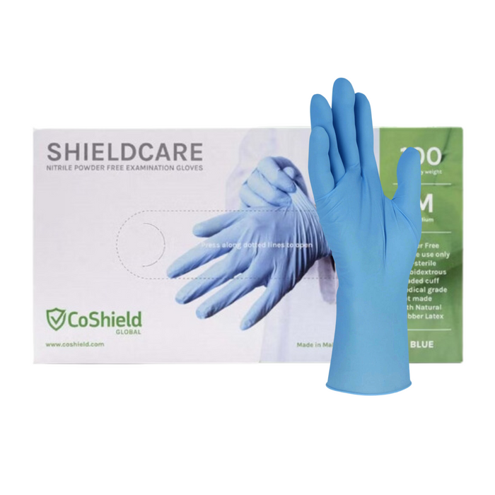 Shieldcare Nitrile Gloves Blue (M,L) - 100 Gloves (1 Box)