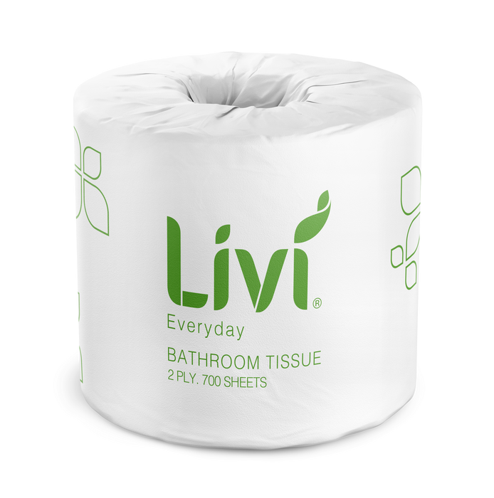 Livi Basics 2 Ply 700 sheet Toilet Tissues x 48 rolls per carton