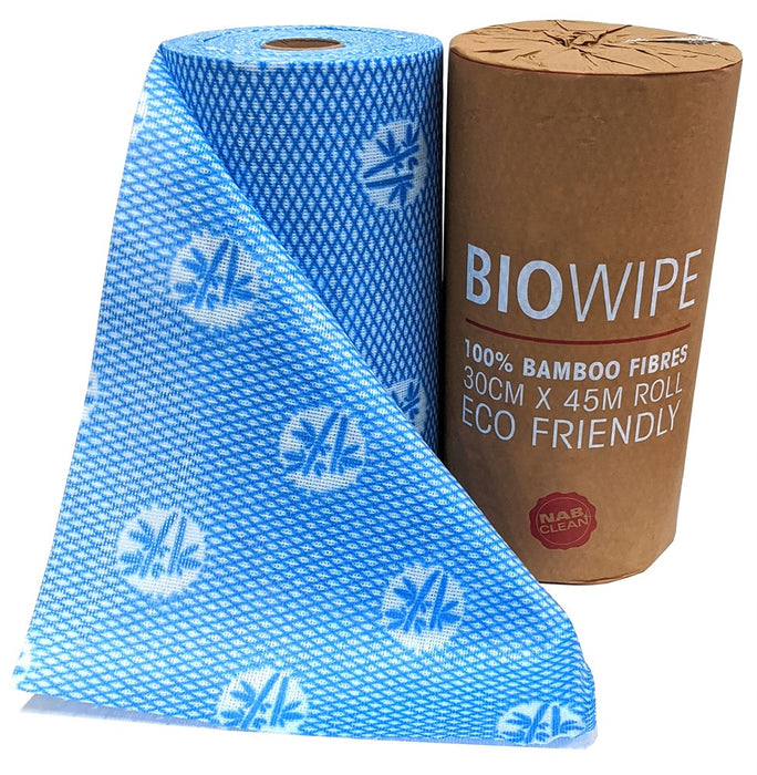 NAB Bamboo BioWipes – 90 Sheet Roll, Biodegradable