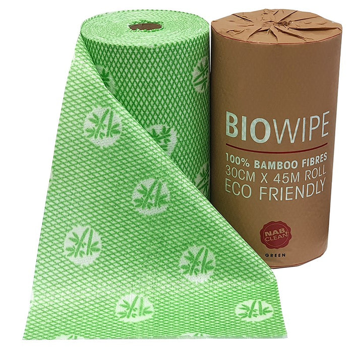 NAB Bamboo BioWipes – 90 Sheet Roll, Biodegradable