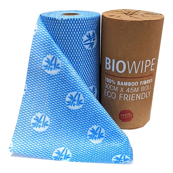 NAB Bamboo BioWipes – 90 Sheet Roll, Biodegradable