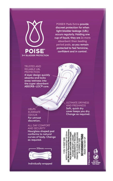 Poise Extra Pads - 12 Pack