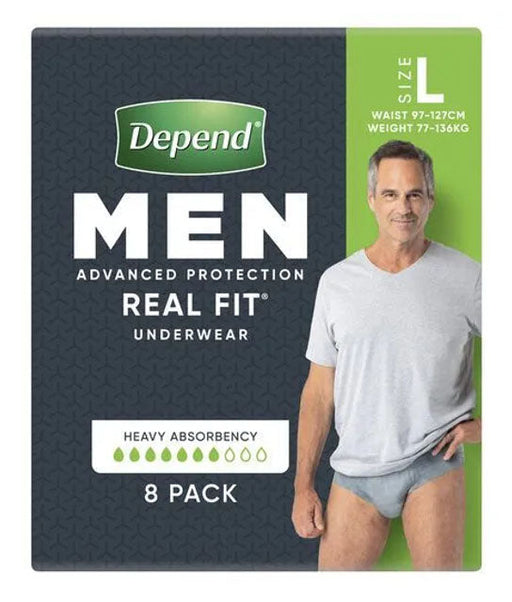 Depend Real Fit Regular (Men) - 8 Pack