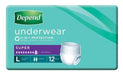 Depend Underwear Super (Unisex) - 12 Pack