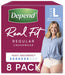 Depend Real Fit Regular (Women) - 8 Pack