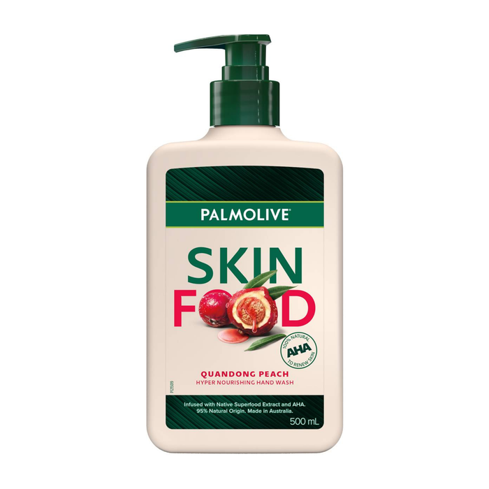 Palmolive 500Ml Skin Food Hyper Nourishing Hand Wash Pump Quandong Peach