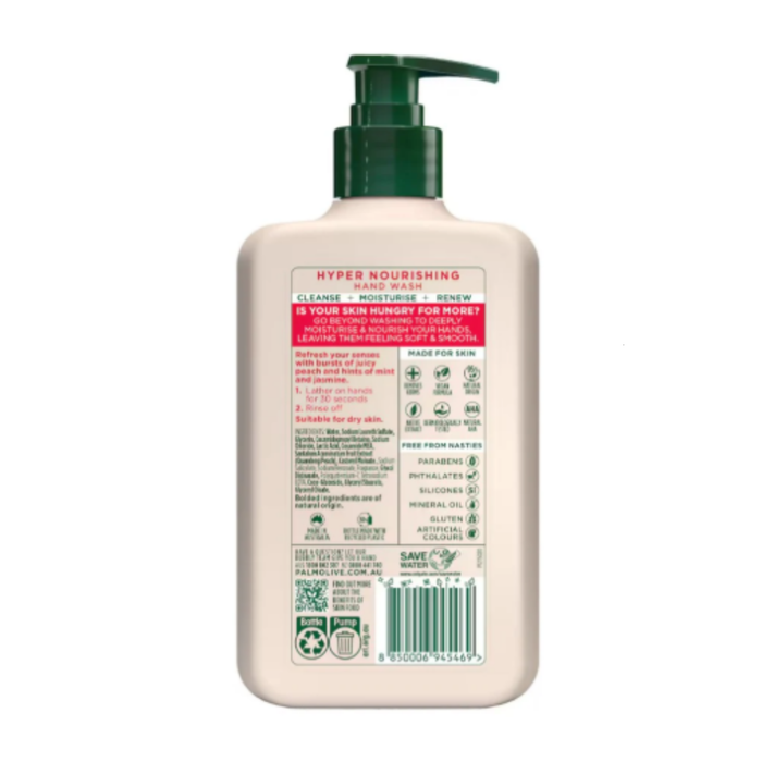 Palmolive 500Ml Skin Food Hyper Nourishing Hand Wash Pump Quandong Peach