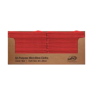 Sabco All Purpose Microfibre Cloths - 40cm x 40cm 280gsm - (50 in display box)