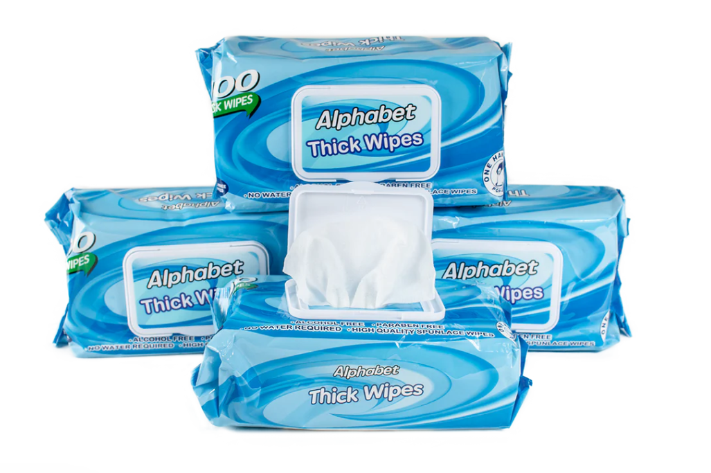 Alphabet Baby Wipes Thick and Durable - Alcohol Free