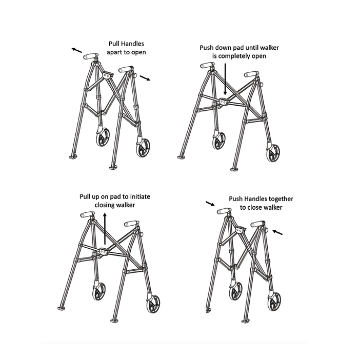 Heavy-Duty Foldable Rollator Walker - TKWK 107