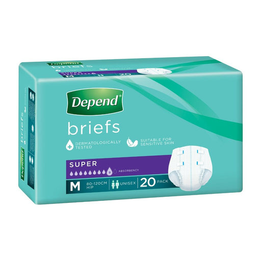 Depend Briefs Super (Unisex) – 20 Pack