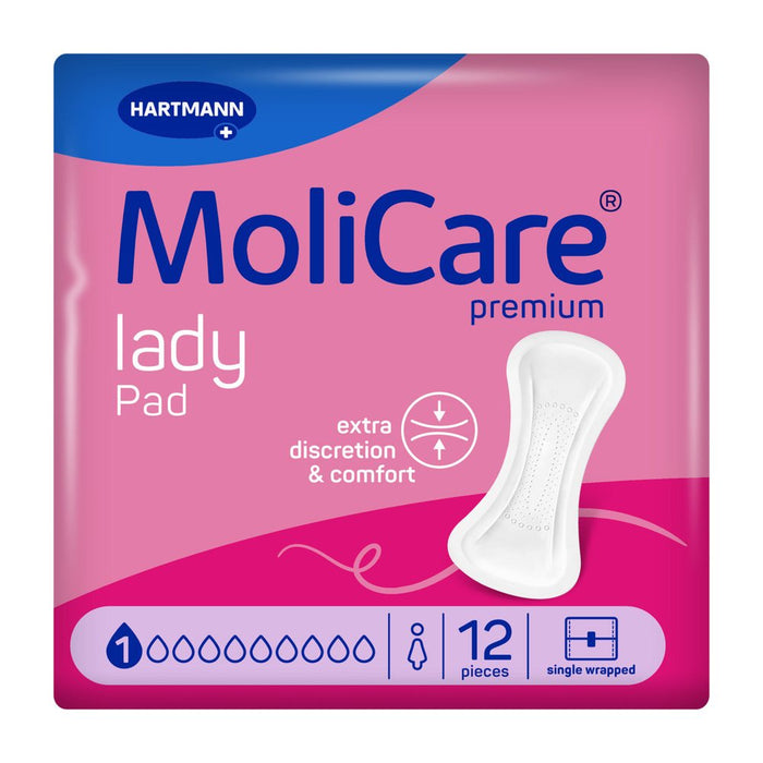 MoliCare Premium Lady Pad – 1 Drop, 12 Pack