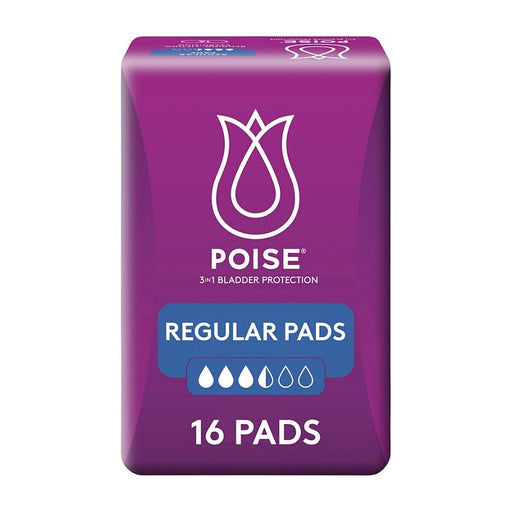 Poise Regular Pads – 16 Pack
