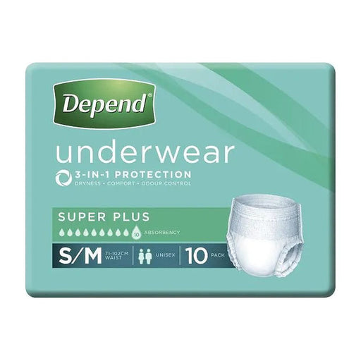 Depend Super Plus Unisex Underwear – 10 Pack