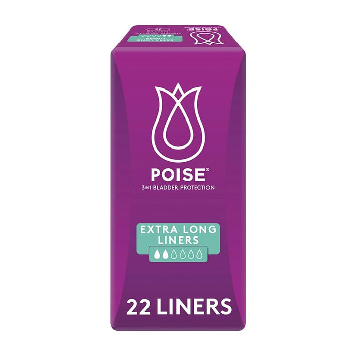 Poise Extra Long Liners – 22 Pack