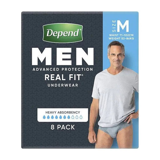 Depend Real Fit Regular Pants for Men – 8 Pack