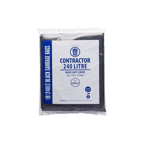 Contractor Garbage Bags Bin Liners (All Sizes) - White or Black