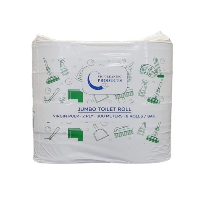 Jumbo Toilet Paper 2Ply - 300 Meters - 8 Rolls (1 Bag)
