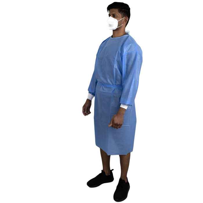 CS Isolation Gowns 30 GSM Knitted Cuff - Yellow or Blue (Uni & Over Size)