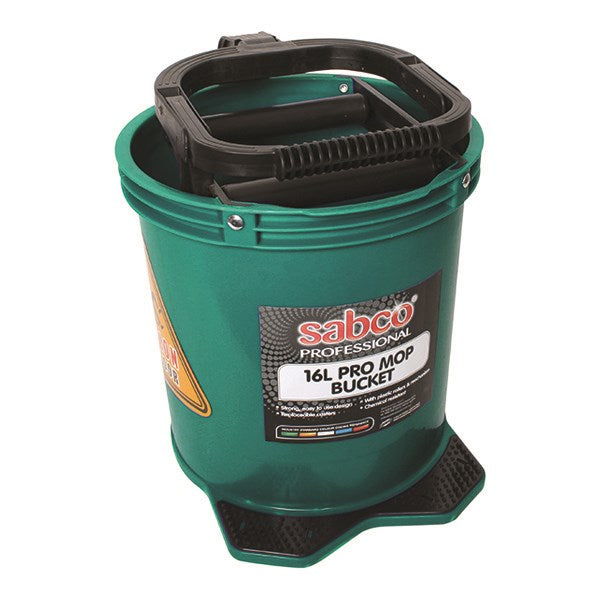 Sabco 16 Litre PRO Mop Buckets with plastic wringer - Multiple Colours