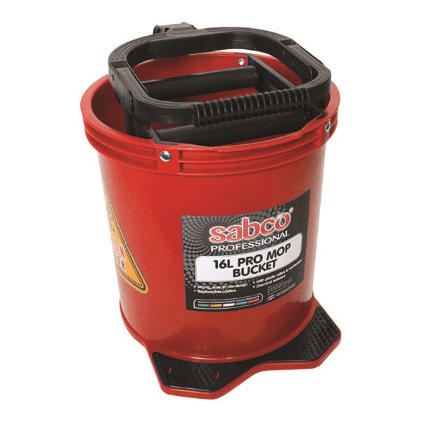 Sabco 16 Litre PRO Mop Buckets with plastic wringer - Multiple Colours