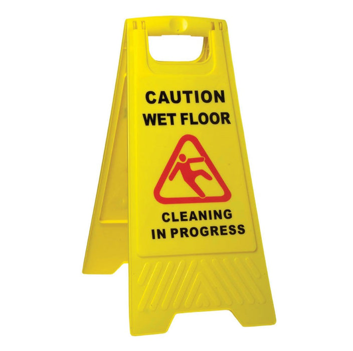 Caution Wet Floor Sign - A-Frame (Yellow)